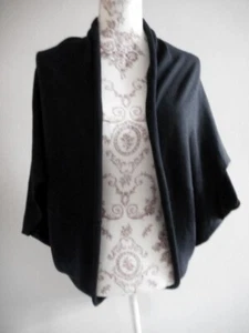 ESPRIT Feinstrick Cardigan Jäckchen GR L 40 schwarz Viskose Bolero - Bild 1 von 5