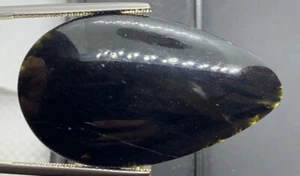 New Rare XL Vintage Grade A Dark Green Jade Cabochon Chinese Lucky Stone - Picture 1 of 5