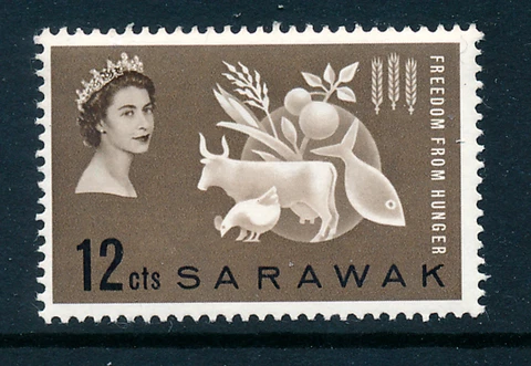 SARAWAK 1963 FREEDOM FROM HUNGER  MNH Cover