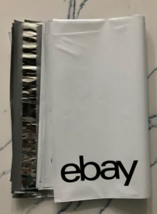 Lot of 25 eBay Branded Polyjacket Envelopes 10" x 12.5" Poly Bags White JP4 R27 - Picture 1 of 4