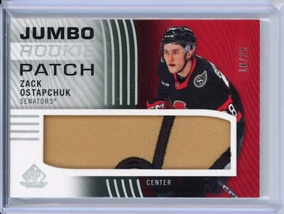 2024 UPPER DECK SP GAME USED #211 ZACK OSTAPCHUK JUMBO ROOKIE PATCH /25 - Image 1 of 2