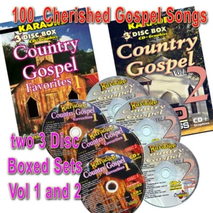 COUNTRY GOSPEL V0L-1+2 Chartbuster 5102,5103 Karaoke CDG NEW IN BOX w/ song list - Picture 1 of 8