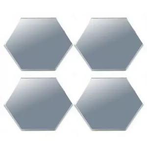 24 X Hexagon Spiegel Wandspiegel Selbstklebend Spiegelfliesen Wanddekoration - Bild 1 von 8