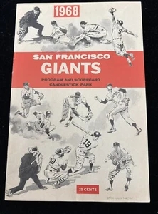 1968 San Francisco Giants Program Gaylord Perry 1-0 No-Hit/9K/Bob Gibson 10K⚾️ - Foto 1 di 13