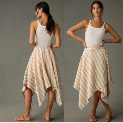 Maeve Anthropologie Striped Handkerchief Skirt NWT  - Image 1 of 4
