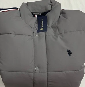 New U.S.Polo ASSN. Men's Bomber Puffer Jacket Gray Color Size M $42.00 - Picture 1 of 3