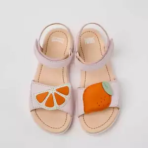 Camper Kids Girl TWINS Pink Leather Sandals - Picture 1 of 11