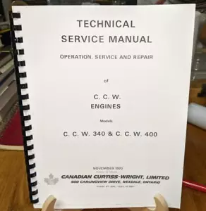 Canadian Curtiss Wright (CCW) 340 400 Snowmobile Engine Service Repair Manual - Picture 1 of 3