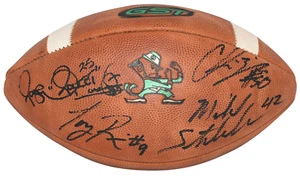 ROCKET ISMAIL TONY RICE CHRIS ZORICH STONEBREAKER SIGNED NOTRE DAME FOOTBALL - Picture 1 of 1