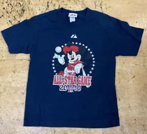 Blue MICKEY MOUSE MLB ALL STAR GAME 2010 baseball player KIDS SHIRT Majestic S - Picture 1 of 8