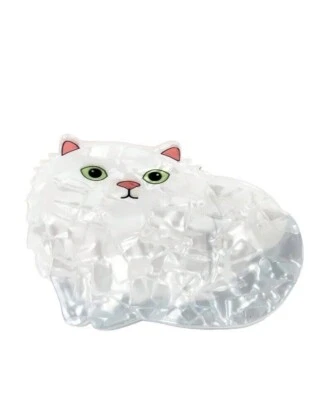 NEW Beautiful Fluffy White Kitty Cat Hair Claw Hair Clip Accessories Cat Lovers - Image 1 of 3