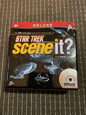 Star Trek Scene It DVD Board Game, Deluxe Edition (Embossed Metal Tin), Complete - Image 1 of 4