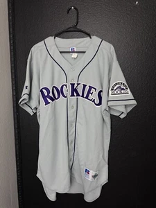 Vtg Russell Athletic Colorado Rockies Jersey Size 48 MLB XL Diamond Collection - Picture 1 of 11