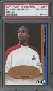 2001 Sa-Ge Hit Rarefied #R17 Richard Jefferson Bronze PSA 10 #/2001 - Picture 1 of 1