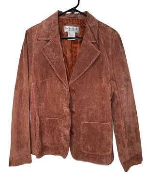 Chaqueta 100 % cuero para mujer talla 14 Western vintage lew magram malva Foto 1 de 4