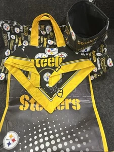 Vintage Pittsburgh Steelers NFL pillowcase carry bag Bandana Handkerchief USA - Picture 1 of 12