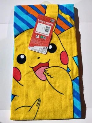 Pokemon Pikachu 28" x 58" Cotton Microfiber Pool Bath Beach Towel New - Image 1 of 3