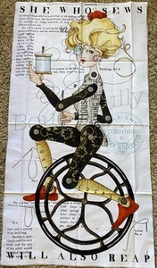 She Who Sews Fabric MAIN Panel by J Wecker Frisch Riley Blake. !!- NOTE MARK -!! - Picture 1 of 8