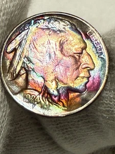 1924 Buffalo Nickel AU+ Nice Eye Appeal Toned - Picture 1 of 2