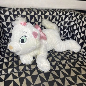 Disney Parks Aristocats Marie White Cat 15”  Plush Stuffed Animal Pink Bow Lovey - Picture 1 of 8