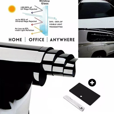 20"x10'ft 3Mx50CM Window Tint Film 15% VLT Car Home Office Glass Uncut Roll - Image 1 of 4