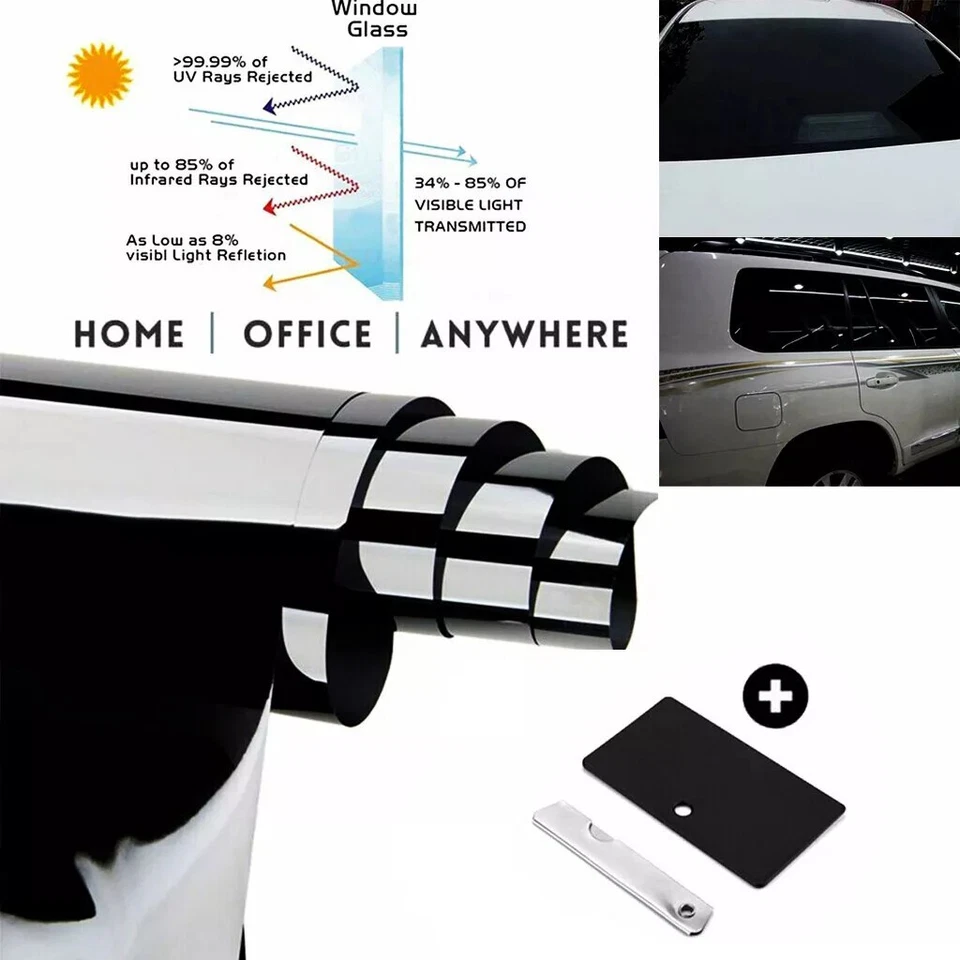 20"x10'ft 3Mx50CM Window Tint Film 15% VLT Car Home Office Glass Uncut Roll - Image 1 of 4