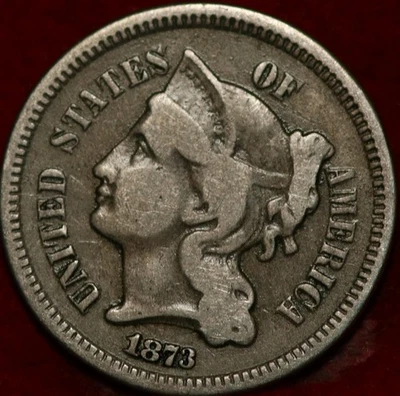 1873 Open 3 Philadelphia Mint Three Cent Coin - Image 1 of 2