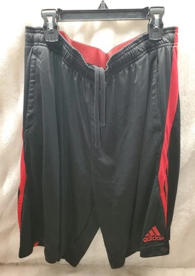 Adidas Climalite Large Shorts Black & Red Polyester - Image 1 of 4