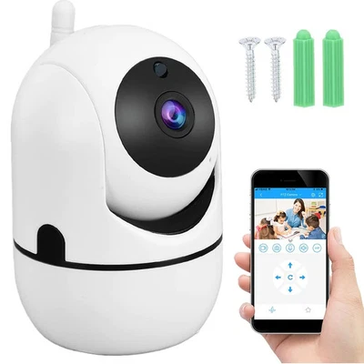 TELECAMERA DI SICUREZZA IP WIFI ELETTRONICA HD GIREVOLE CASA UFFICIO DA INTERNO - Immagine 1 di 4