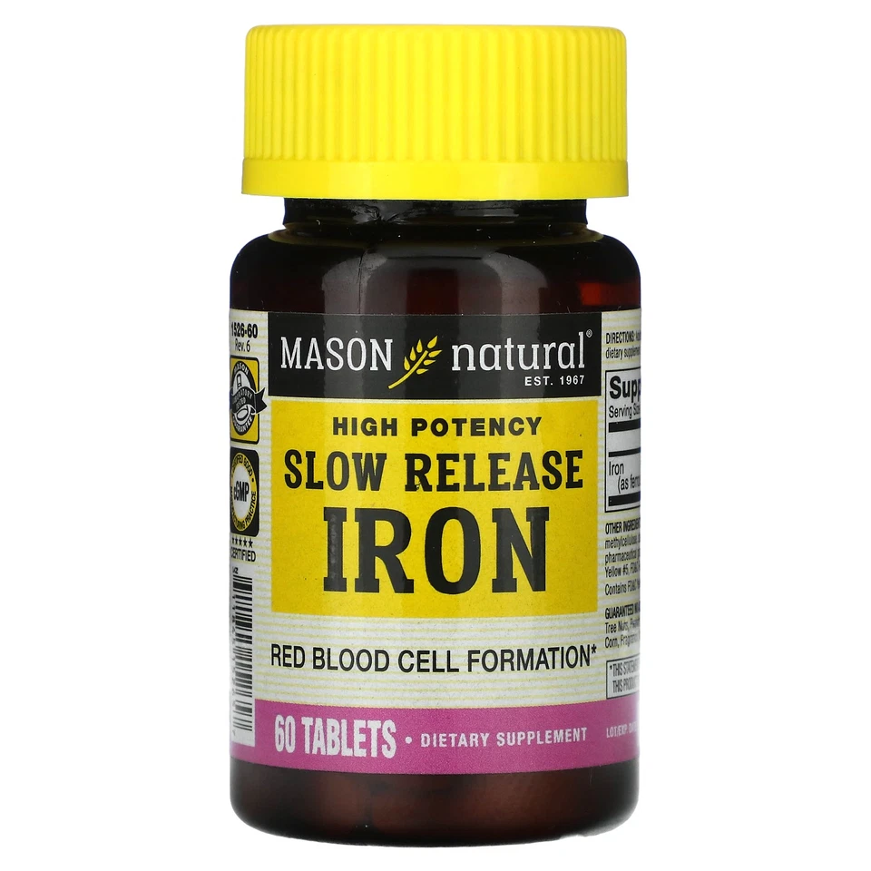 Mason Natural Slow Release Iron Tablets 60ea 311845152657t375