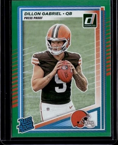 2025 Panini Donruss DILLON GABRIEL RC Rated Rookie #316 Green PRESS PROOF Browns - Picture 1 of 2