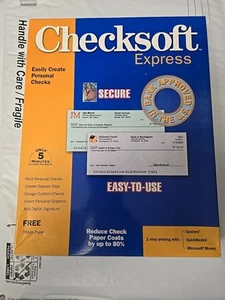 Checksoft 2002 Express PC CD create design print personal business checks - Picture 1 of 6