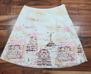 Vintage 90’s Valerie Stevens Paris Watercolor Art Midi Skirt - Size 20 Petite - Picture 1 of 7