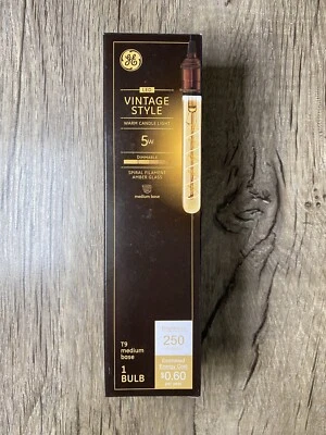 GE Vintage Style T9 LED Light Bulb 36725 5W 250 Lumen Warm 2000k Dimmable - Image 1 of 4