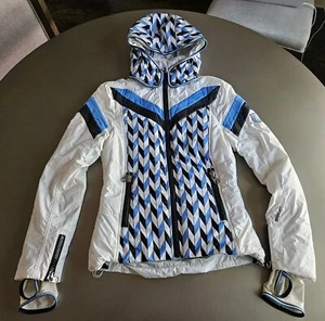 Toni Sailer Ski Jacket White And Blue US Size 4 - Picture 1 of 15