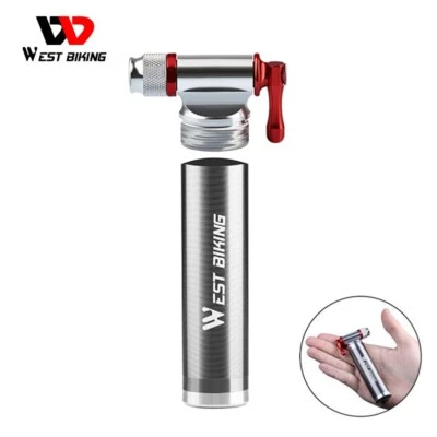 WEST BIKING Mini Bicycle Pump Fast Air CO2 Inflator Cycling Bike Pump Ball Pump - Image 1 of 4