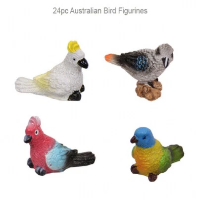 (12) Miniature Australian Birds Statues Fairy Garden Cake Decoration Doll House - image 1 of 3