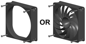 PC Fan Radiator AIO Spacer, 120/140mm Rad x (1) 120mm/140mm Fan, Cowl, Shroud - Afbeelding 1 van 9