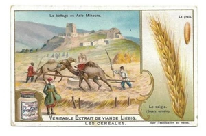 Le Seigle Le battage en Asie Mineure - Les céréales - Chromo Liebig - Trade card - Picture 1 of 2