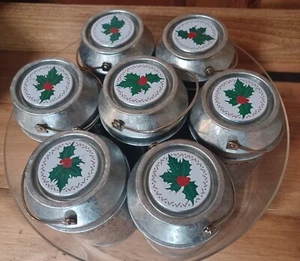 Hersheys Tin Christmas Container Canister Punch Style Holly w/ Lids - Picture 1 of 6