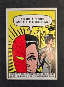 1966 marvel super heroes card #39 - spider-man - "I Made A Before And After.." - Picture 1 of 10