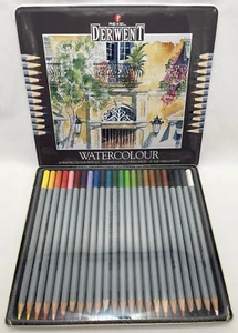 Derwent Aquarell Aquarell 24 Stifte mit Dose #32883 Nagelneu Versiegelt - Bild 1 von 3