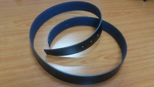 HERMES LEATHER BELT 100 TCT 120 - BLACK/BLUE COLOR - BUCKLE NOT INCLUDED - Picture 1 of 6