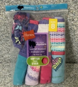 ⚡️Hanes Girls Cotton Hipsters Underwear (9 Pack) 👉Size 8👈 - Picture 1 of 2