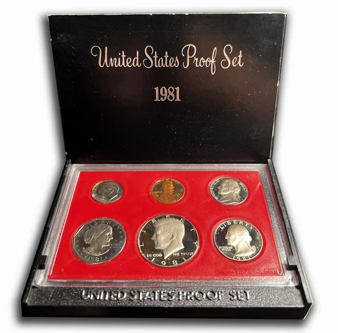 1981-S United States Proof Set with Strike Thru Error on Lincoln Cent Cover