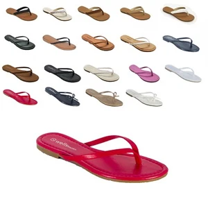 NUEVO Mujer Verano Confort Informal Tanga Planas Chanclas Sandalias Zapatillas Zapatos - Imagen 1 de 56