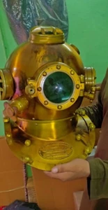 Vintage Diving Divers Helmet Antique Deep Sea Scuba Boston Navy Marine Decor - Picture 1 of 7
