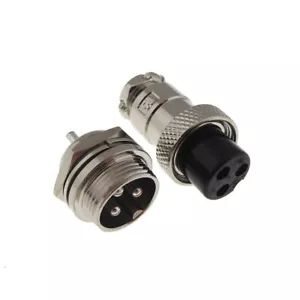 3 Contacts 3-Pin Aviation Plug Socket Panel Mount - M16 - Picture 1 of 1