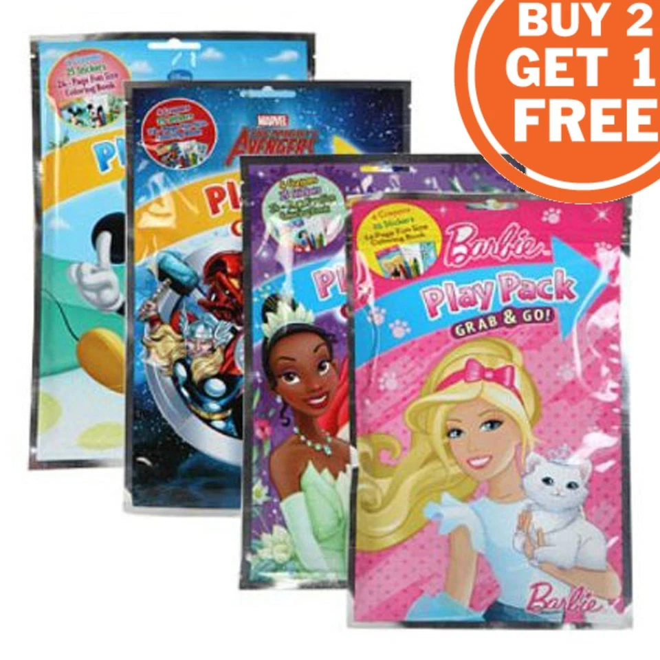 Bendon Play Pack Grab & Go ❤️ Раскраска Книжка Карандаши Наклейки ❤️ Купите ТРИ И СЭКОНОМЬТЕ - Изображение 1 из 1