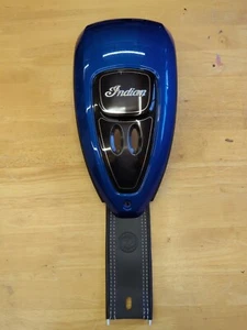 2018 Indian Chieftain Brilliant Blue Fire Metallic Gas Tank Console Cover - NICE - Picture 1 of 12